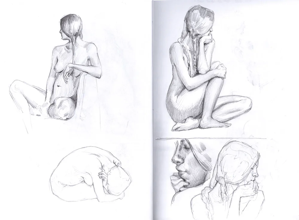 Pose studies sketches