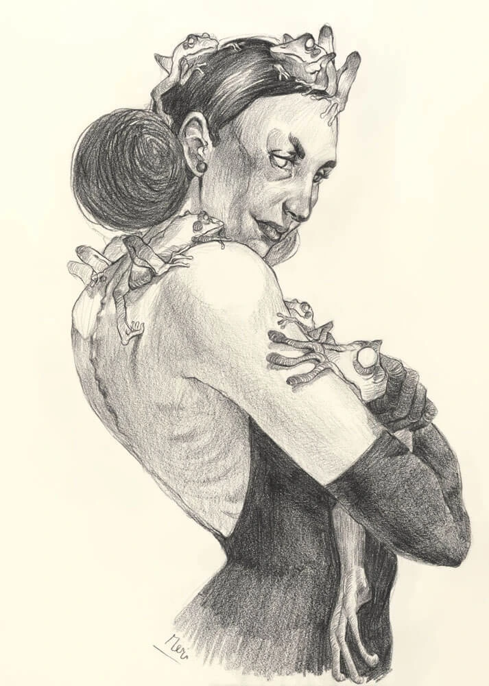 Frog Queen 29.7x21cm